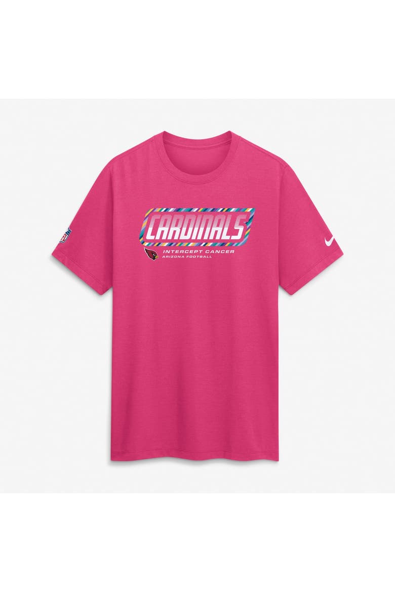 Men's Nike Pink Arizona Cardinals 2026 NFL Crucial Catch Tri-Blend Dri-FIT T-Shirt, Main, color, Pink