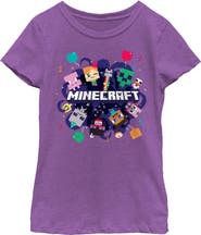 MINECRAFT Girl's Minecraft Alex Steve Portal Party Graphic T-Shirt