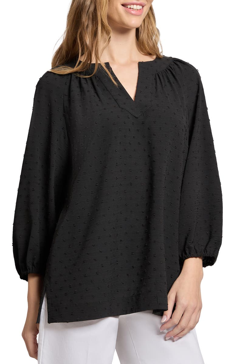 Jones New York Clip Dot Popover Top, Alternate, color, 
