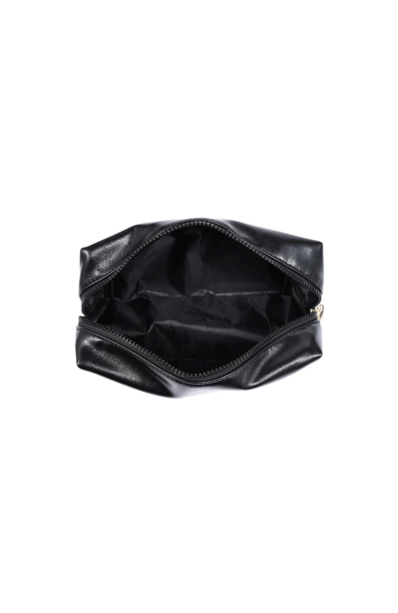 The Vault Cosmetic & Travel Organizer Pouch, Alternate, color, Black