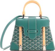 Pre-Owned Goyard Saigon Top Handle Bag Coated Canvas with Leather PM