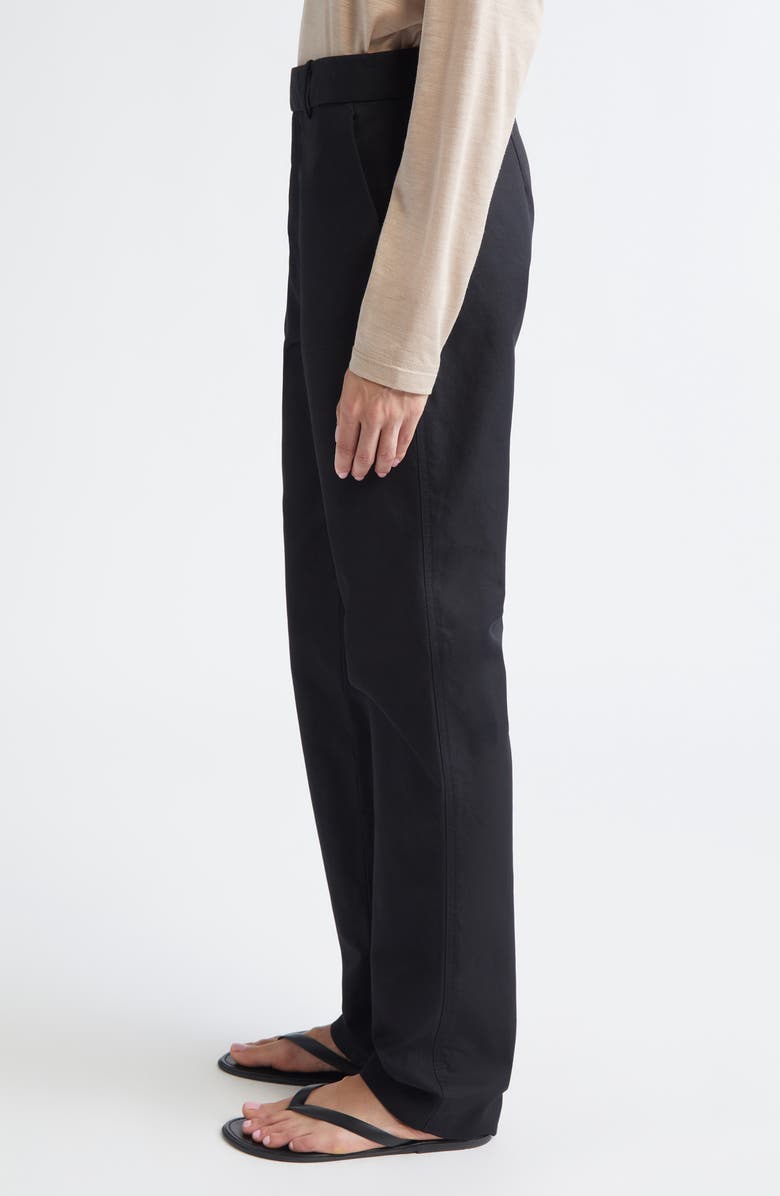 PARTOW Fulton Cotton Straight Leg Pants, Alternate, color, Black