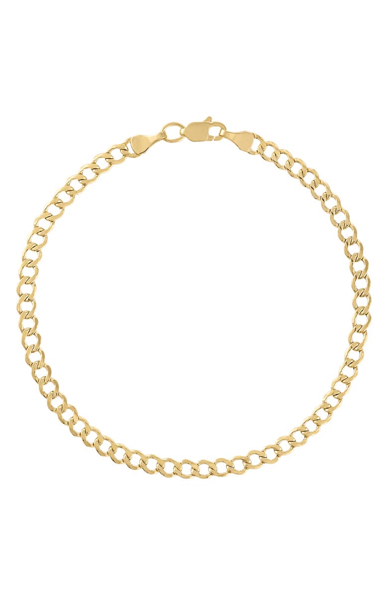 FUZION CREATIONS Curb Chain Bracelet, Main, color, Yellow