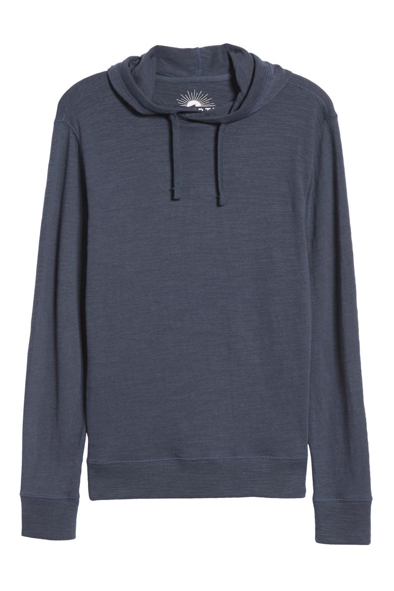 Slub Cotton Hoodie, Alternate, color, BLUE NIGHTS
