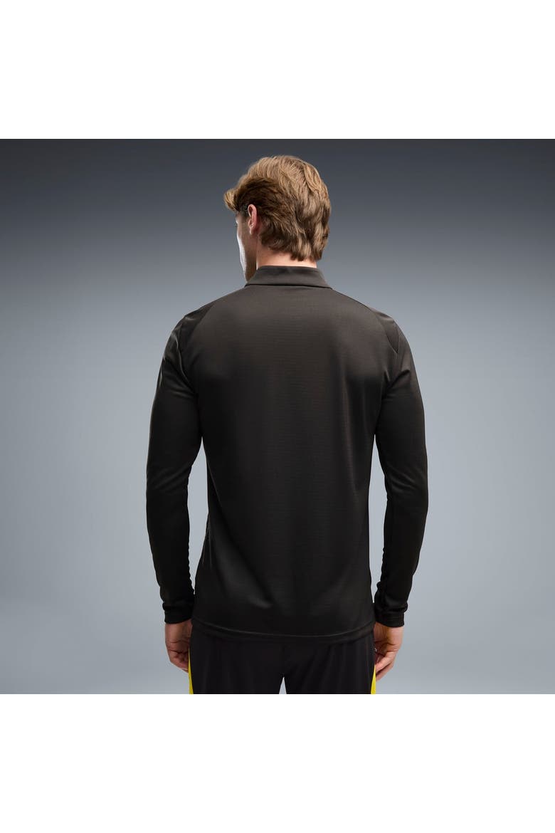 Men's Puma  Black Borussia Dortmund Quarter-Zip dryCELL Pre-Match Top, Alternate, color, Black