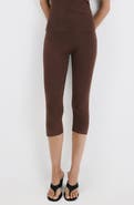 MANGO Slit Hem Crop Leggings