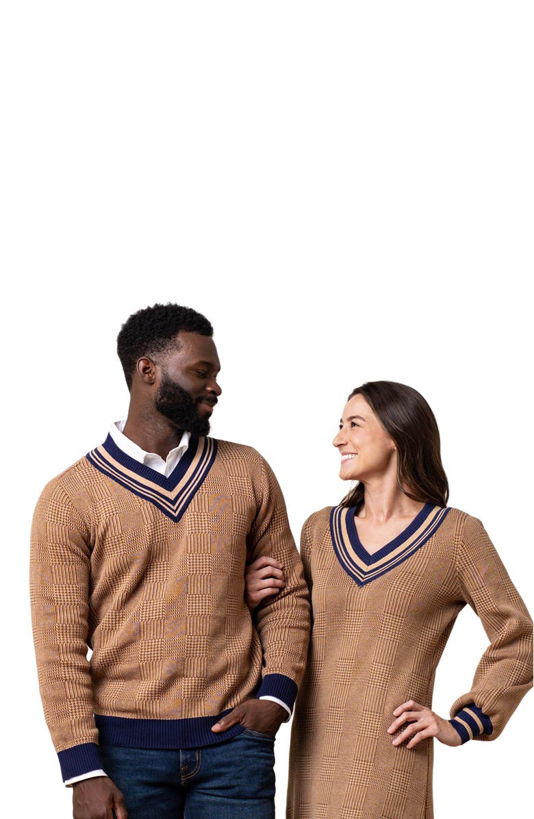 Hope & Henry Women's Organic Intarsia Cricket Sweater Dress, Alternate, color, 