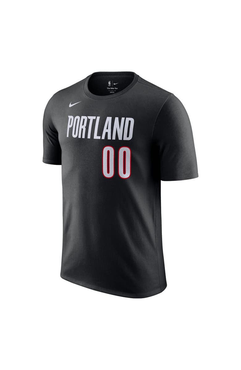 Nike Men's Nike Scoot Henderson Black Portland Trail Blazers Icon Edition Name & Number T-Shirt, Alternate, color, Black