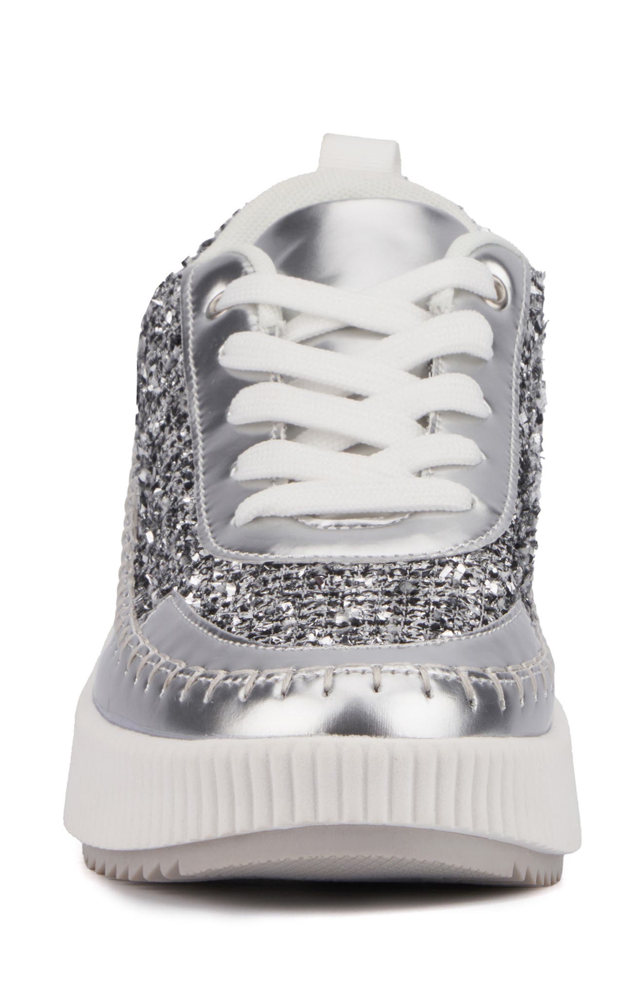 NEW YORK AND COMPANY Twyla Sneaker, Alternate, color, Silver