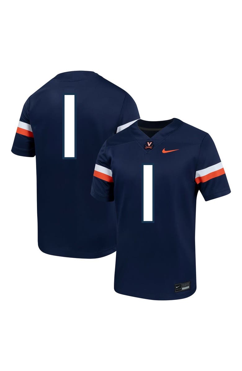 Nike Men's Nike #1 Navy Virginia Cavaliers Untouchable Football Jersey, Main, color, Navy