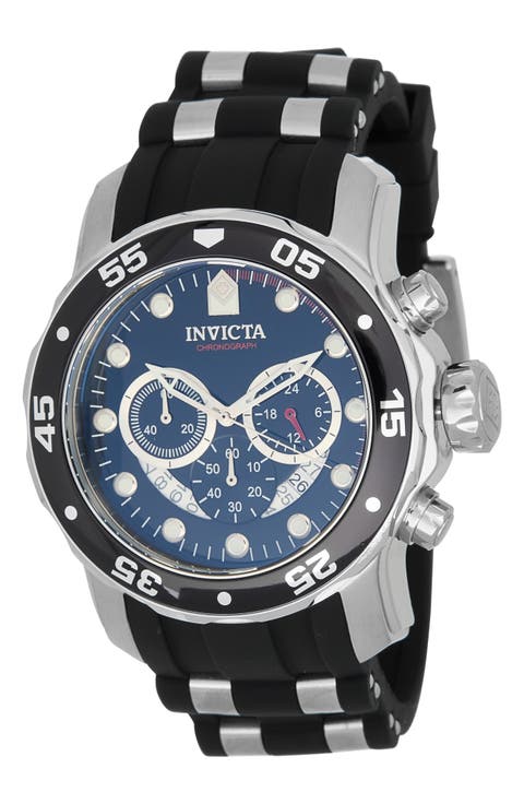 Pro Diver Quartz Silicone & Stainless Steel Watch, 48mm