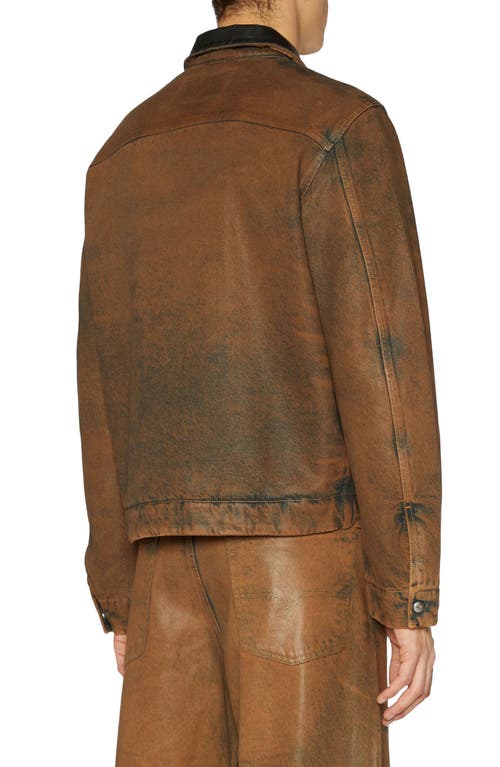 Diesel Brown D-rohe-s Denim Jacket In Brown