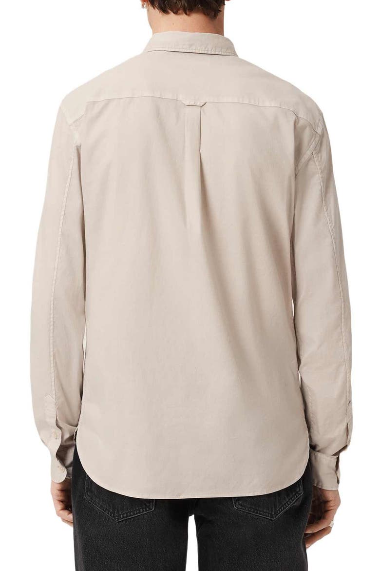 Hawthorne Solid Stretch Cotton Button-Up Shirt, Alternate, color, DUSK WHITE