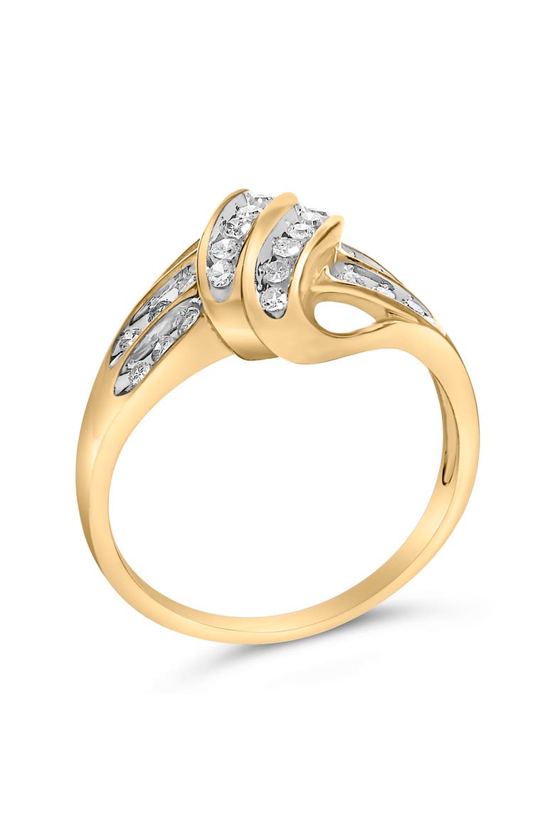 10K Yellow Gold Plated .925 Sterling Silver 1.0 Ctw Diamond Flower Cluster Open Halo Floral Ring, Alternate, color, Yellow Gold over Silver