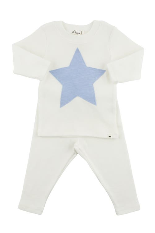 Oh Baby ! Star Fog Slub Two Piece Set In Cream