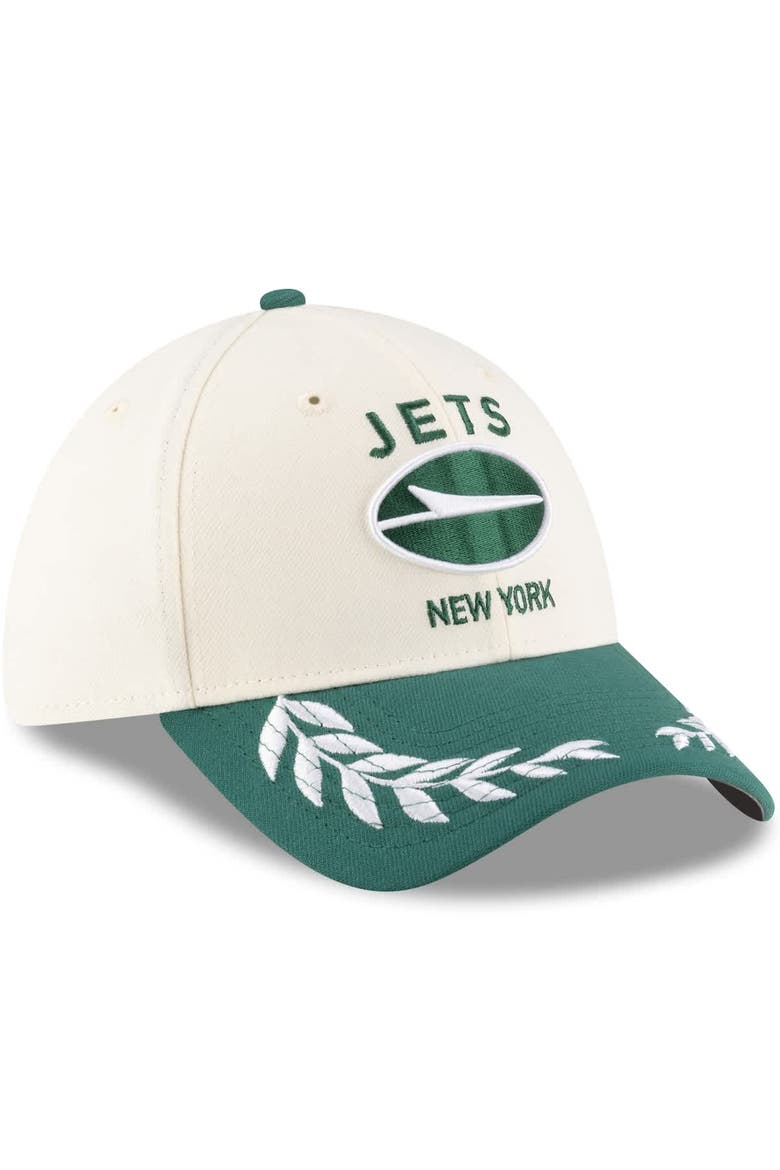 Men's New Era  Cream/Green New York Jets 2025 NFL Draft 39THIRTY Flex Hat, Alternate, color, Cream