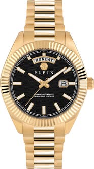 PHILIPP PLEIN Date Superlative Bracelet Watch, 42mm