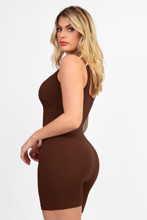 Popilush Shapewear Seamless Square Neck Smoothing Sport Romper