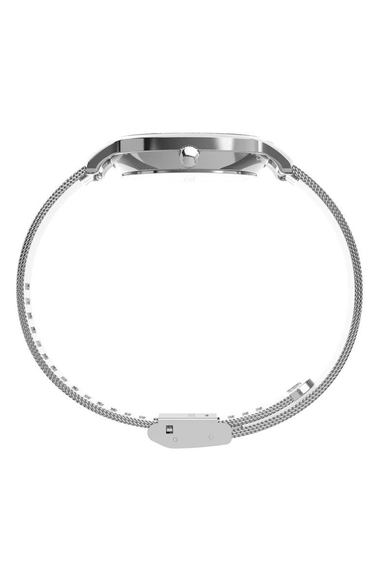 Timex<sup>®</sup> Transcend Mesh Strap Watch, 34mm, Alternate, color, Silver
