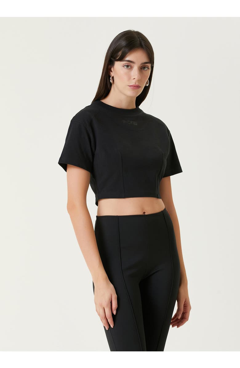 PCFG Pure Cotton Free Heaven Crop Tshirt, Main, color, Black