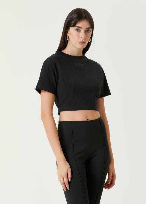 Pure Cotton Free Heaven Crop Tshirt
