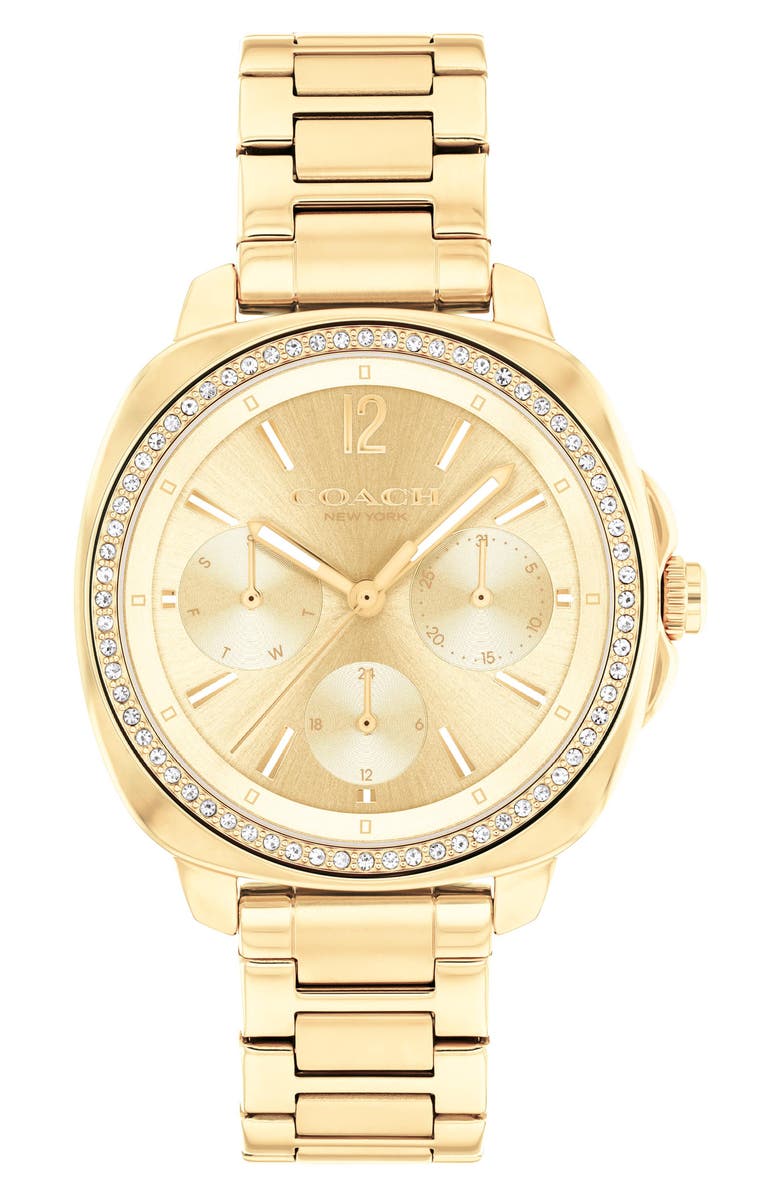 COACH Kitt Bracelet Watch, 34mm, Main, color, Gold