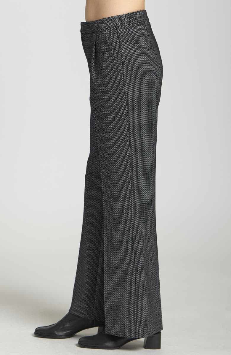 APNY Chevron Pleat Front Straight Leg Pants, Alternate, color, Black/ Grey/ Silver