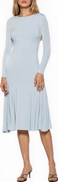 Alexia Admor Oona Long Sleeve Fit & Flare Midi Dress