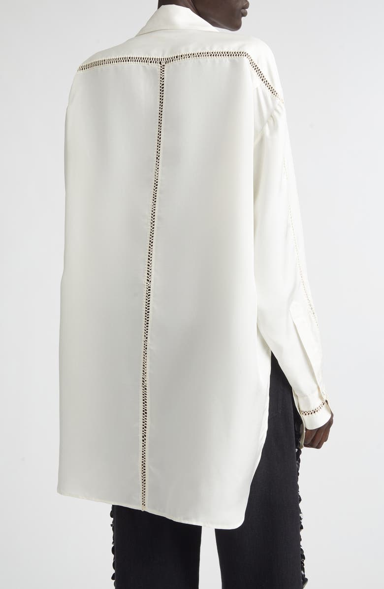 Diotima Bridgetown Silk Shirt, Alternate, color, Off-White