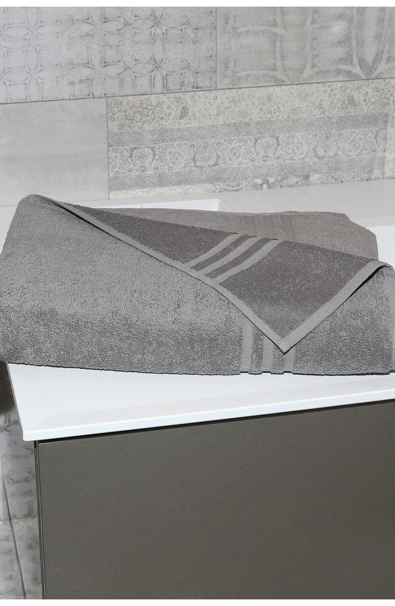 Linum Home Textiles Denzi Turkish Cotton Bath Sheet, Alternate, color, Dark Grey