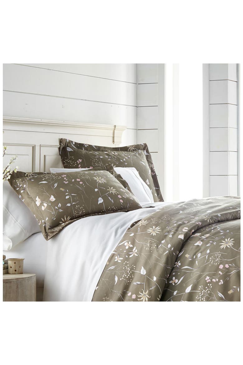 Luxury Premium Floral Collection Comforter Set, Alternate, color, OLIVE BROWN