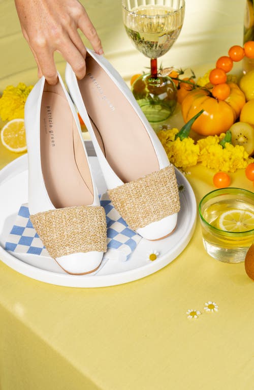 Patricia Green Milan Embellished Ballet Flat In White