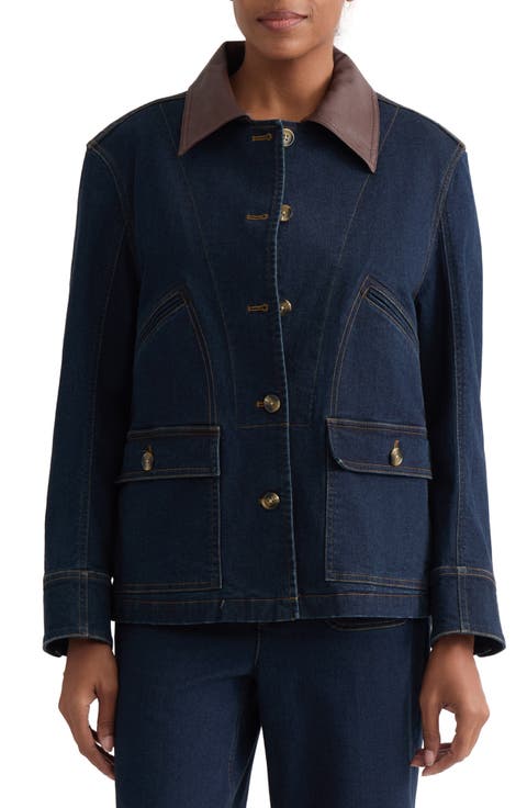 Contrast Collar Barn Jacket