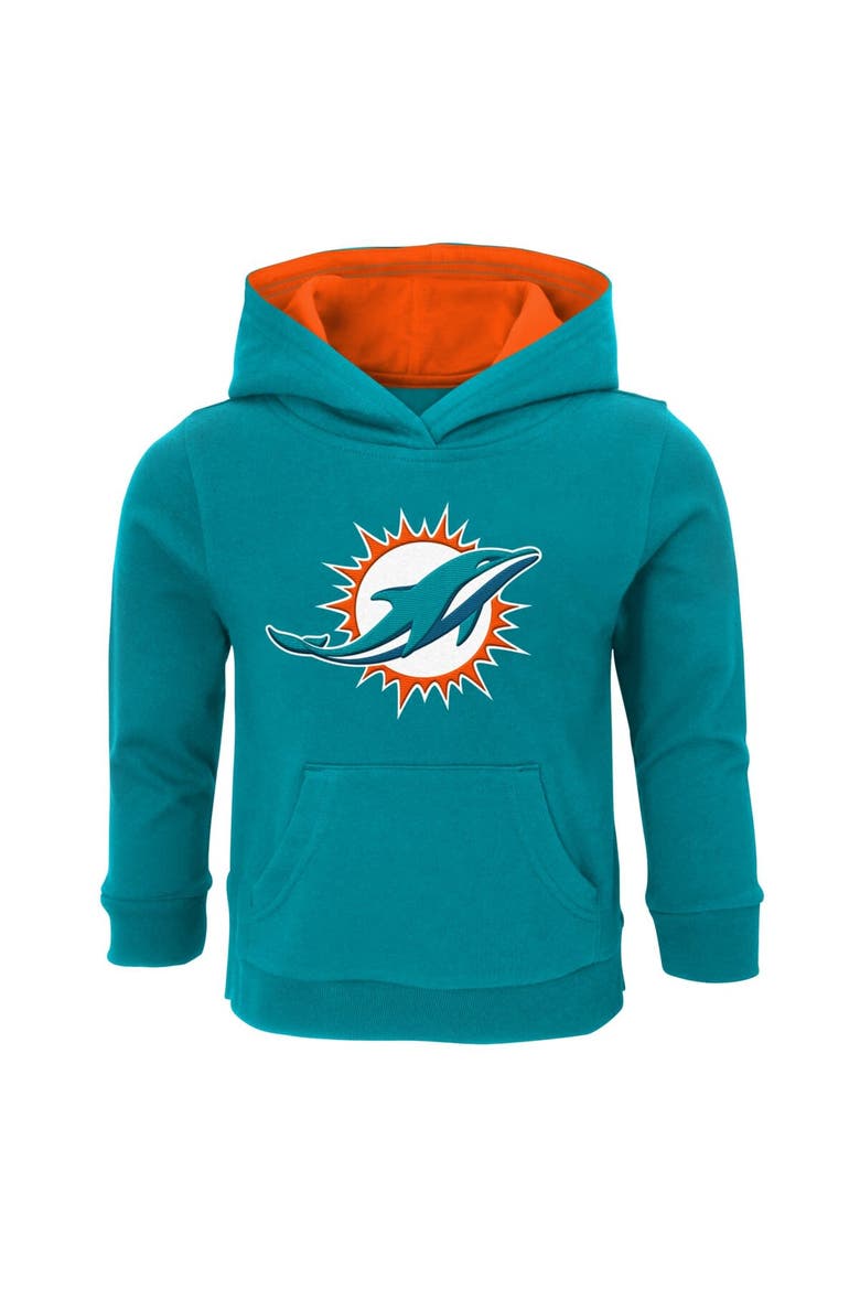 Toddler Aqua Miami Dolphins Prime Pullover Hoodie, Main, color, Aqua