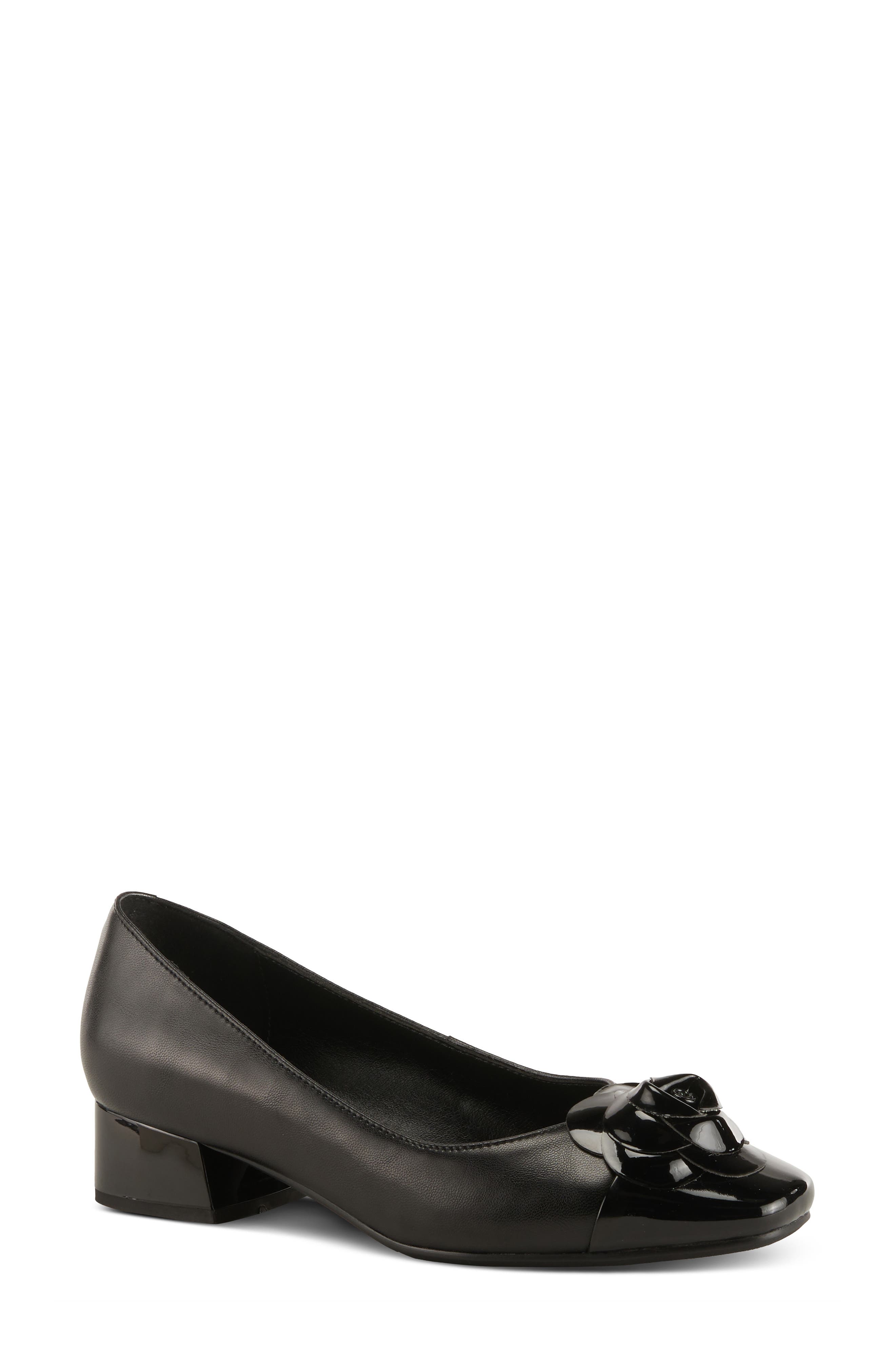 AZURA BY SPRING STEP Angelinite Cap Toe Pump, Main, color, Black
