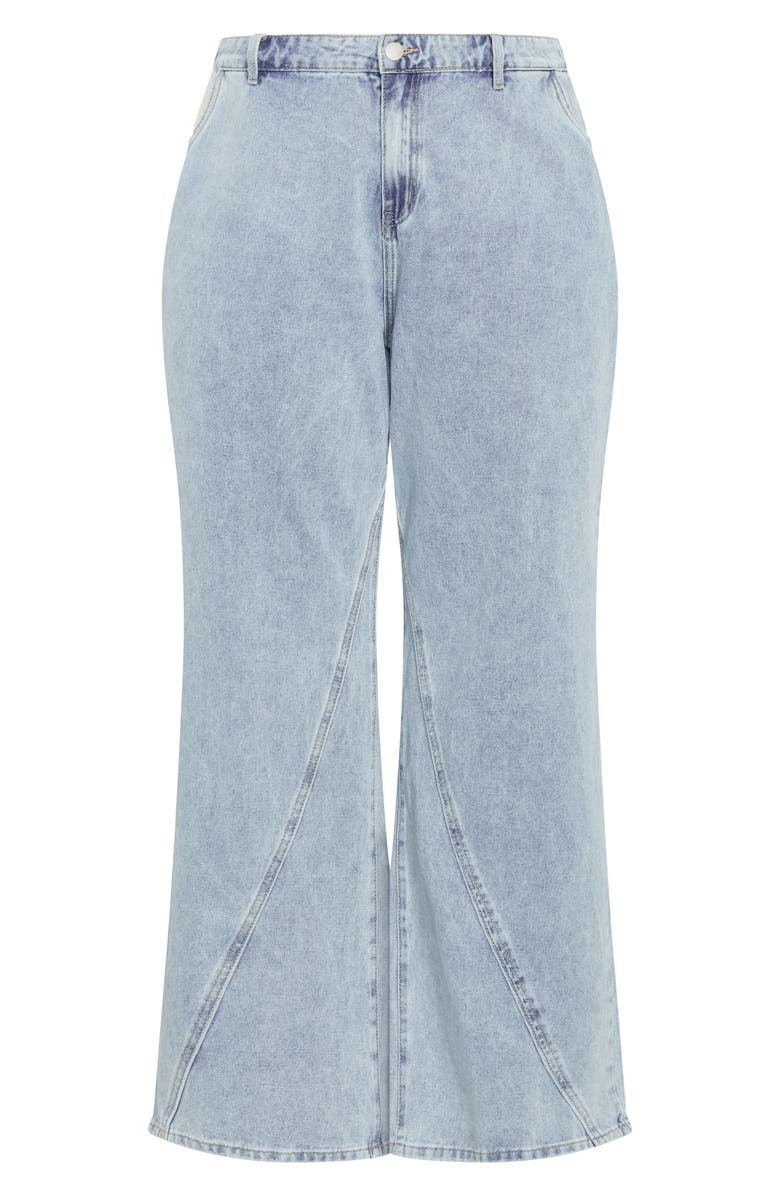 City Chic Harley Fit Kyla Wide Leg Jeans, Alternate, color, Light Wash