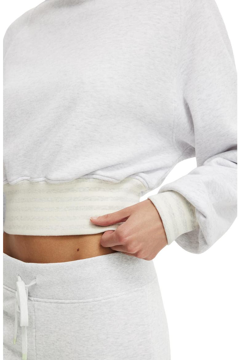 Women's Raglan Hoodie, Alternate, color, Light Grey Marle Stripe