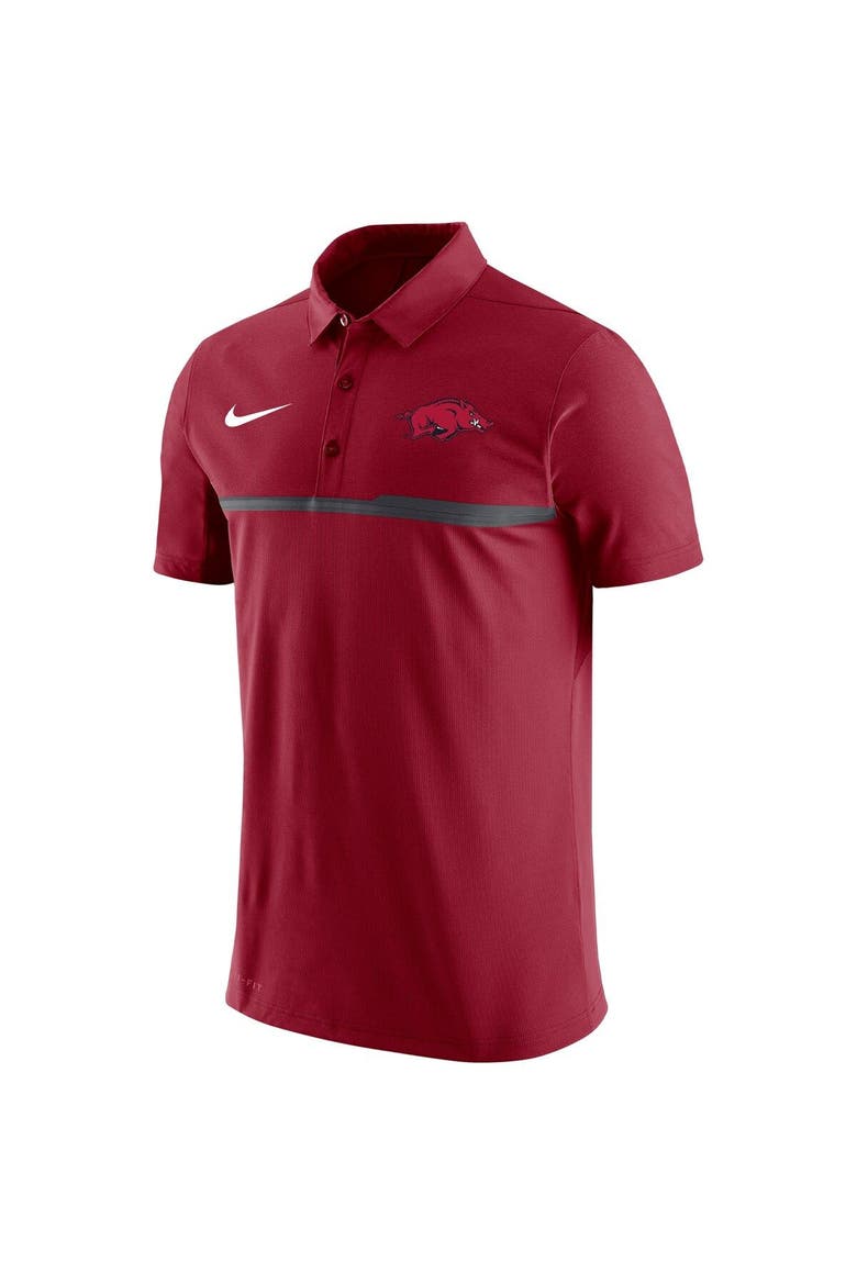 Men's Nike Cardinal Arkansas Razorbacks Coaches Performance Polo, Alternate, color, Cardinal