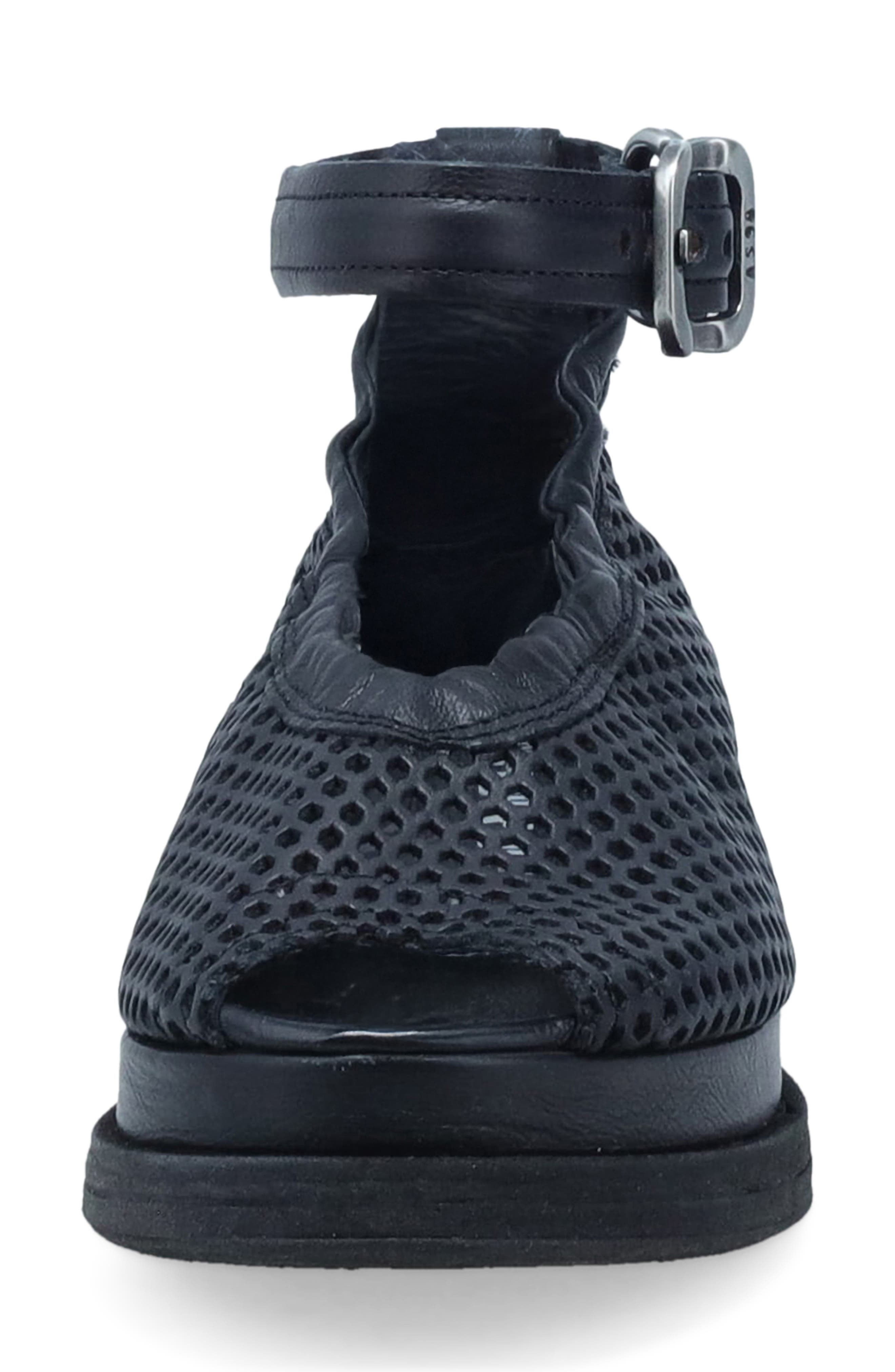 A.S.98 Lander Ankle Strap Sandal, Alternate, color, Black