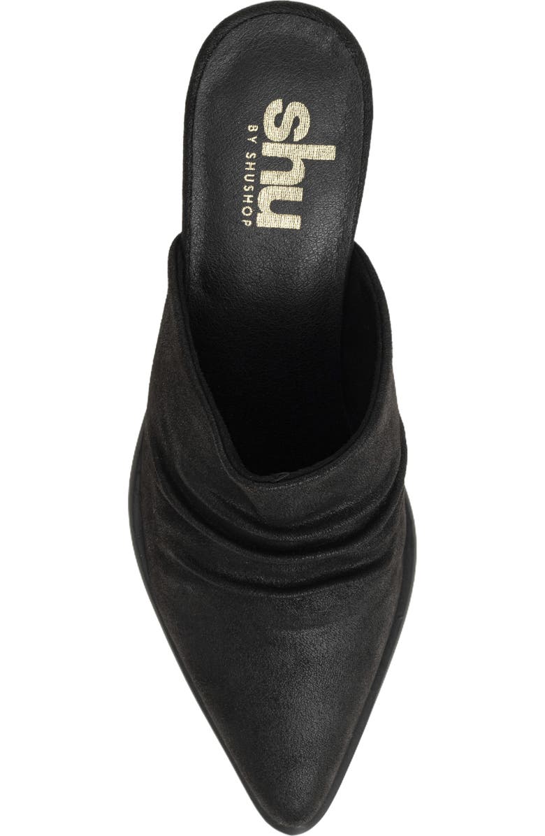 SHUSHOP Nicky Pointed Toe Mule, Alternate, color, Black Suede