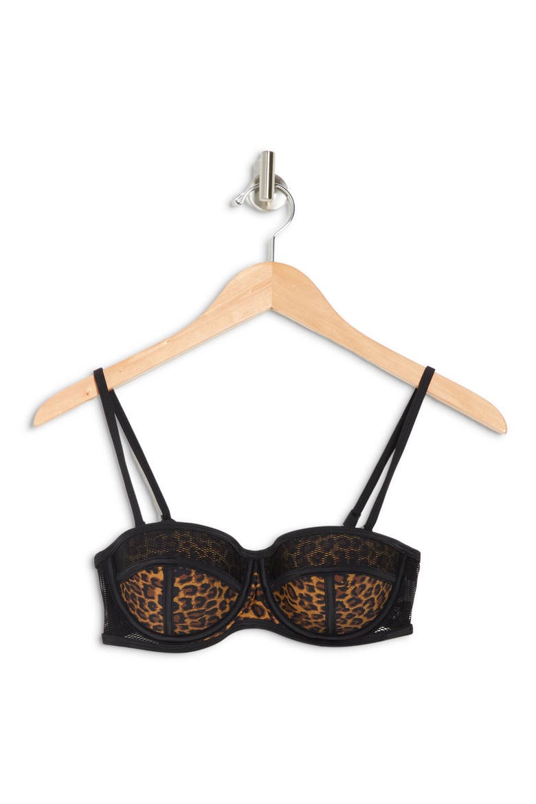 Leopard Print Underwire Bikini Top, Alternate, color, LEO