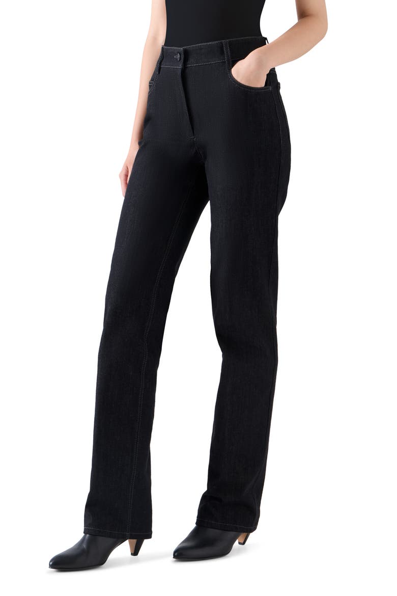 Chess Straight Leg Jeans, Alternate, color, BLACK DENIM