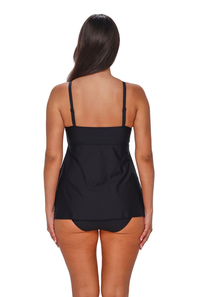 Molly Bandeau Tankini Swimsuit Top, Alternate, color, BLACK