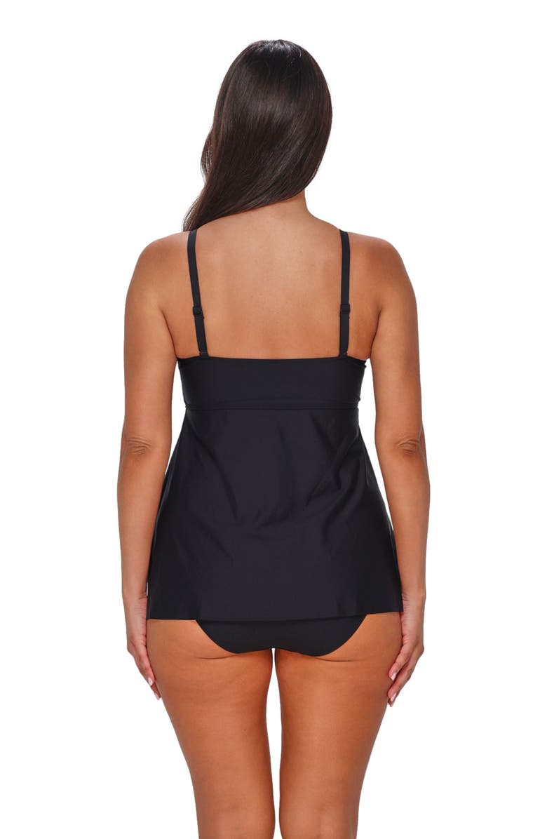 Sunsets Escape Molly Bandeau Tankini Swimsuit Top, Alternate, color, Black