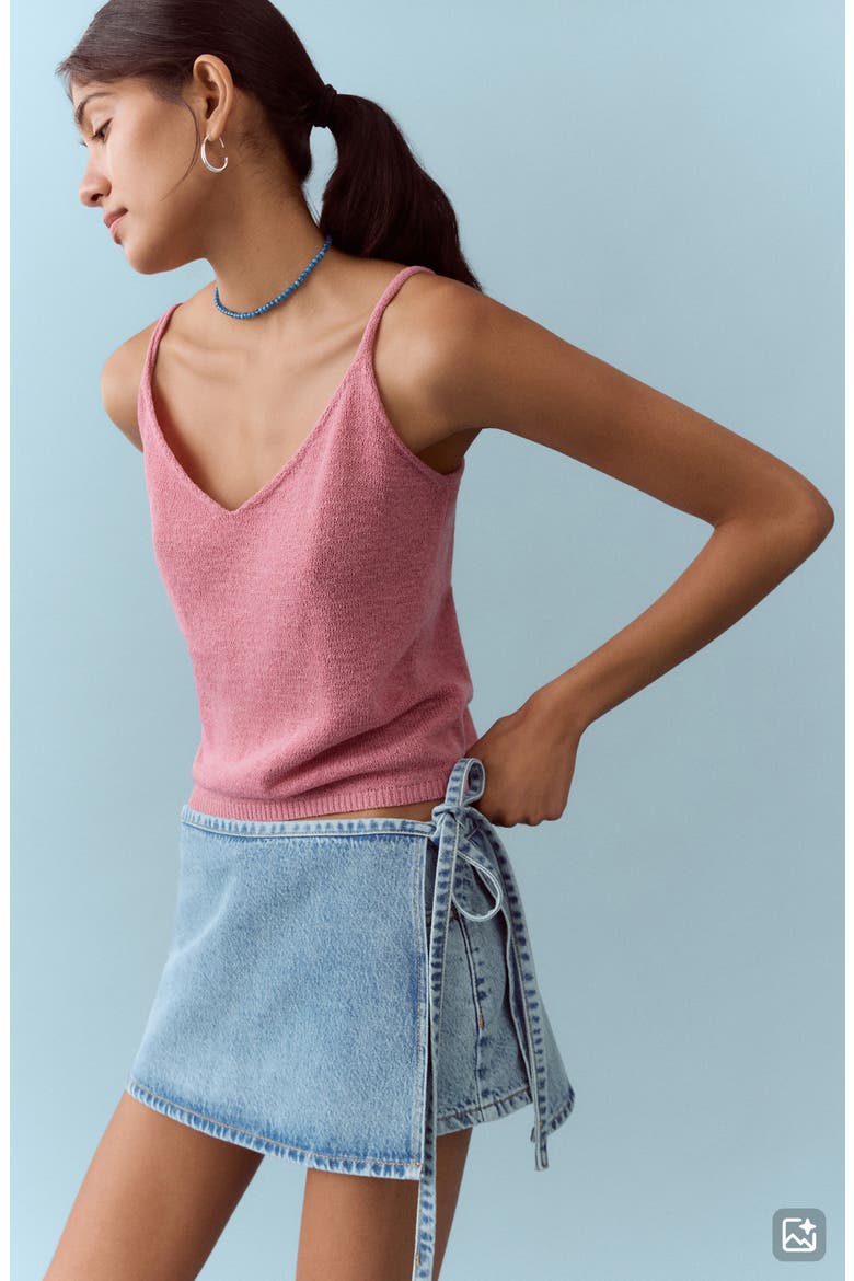 Convertible Denim Skort, Alternate, color, LIGHT BLUE