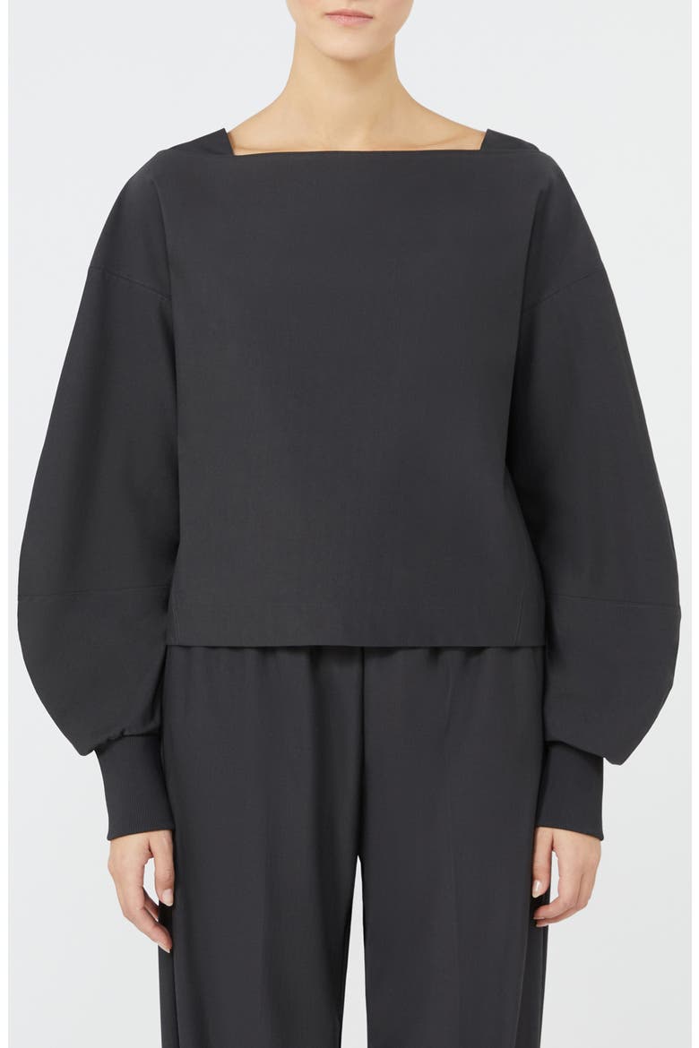 Sarnico Balloon Sleeve Knit Shirt, Main, color, DARK GREY