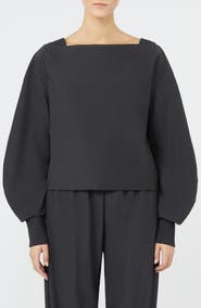 MM by Max Mara Sarnico Balloon Sleeve Knit Shirt