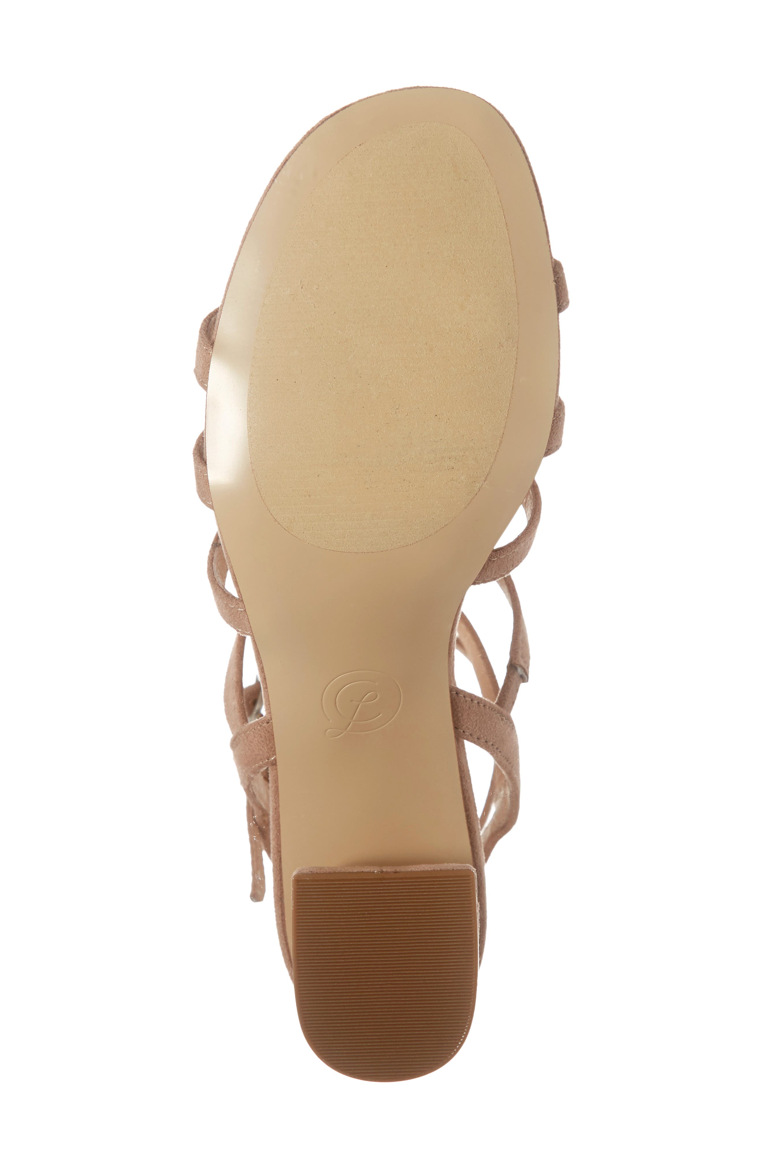 Monroe Strappy Cage Sandal, Alternate, color, DARK NUDE