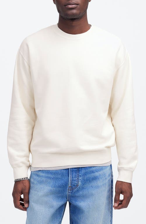 Madewell The Mccarren Midweight Crewneck Sweatshirt In Vintage Ivory