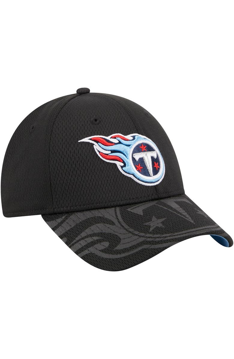 New Era Men's New Era Black Tennessee Titans Top Visor 9FORTY Adjustable Hat, Alternate, color, Black